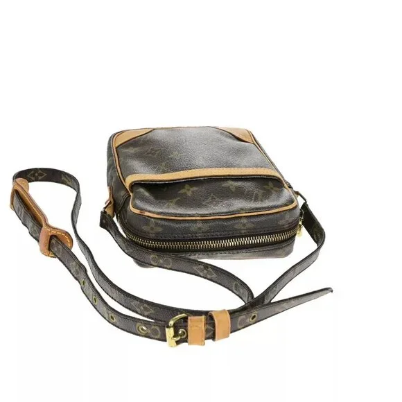LOUIS VUITTON Danube Shoulder Bag Monogram Leather Brown France